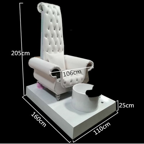 Queen King Throne Manicure Nail Station Pedicure Foot Spa Massage Chair Salon Equipment