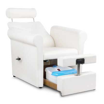 China spa foot massage chair pedicure basin station manicure nail salon bench with bowl sink jet