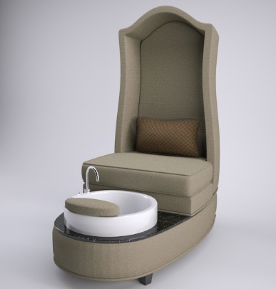 High back foot spa massage bowl station pedicure nail chair