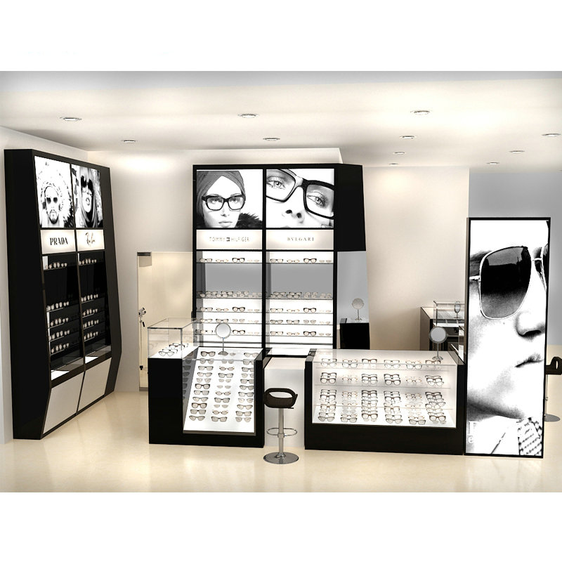 Factory Optical Shop Counter Showcase Eyeglasses Glass Display Cabinets advertising Furniture