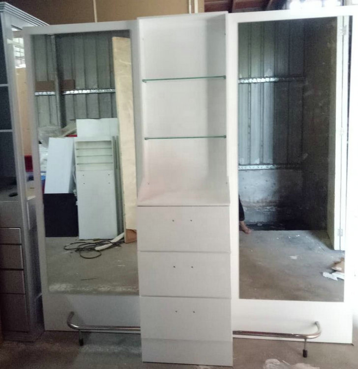 Hot Sale Classic French Style High Gloss White Mirror Station