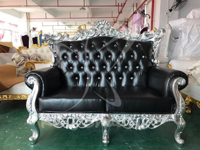 Cheap spa nail reception chair beauty salon lounge waiting sofa client bench seating barber furniture Alibaba