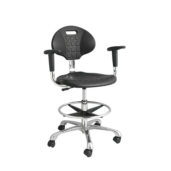 Metal adjustable PU foam ESD laboratory safe plastic Anti-static chairs industrial factory workshop staff stool
