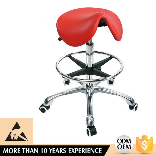 Adjustable anti-static PU foam bar seating workshop task operator chair ESD laboratory stool footrest Casters