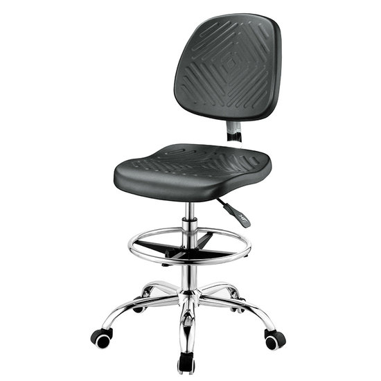 Metal Steel Adjustable ESD Workshop Task Seating Anti-static Office Computer Chair Laboratory Stool Casters
